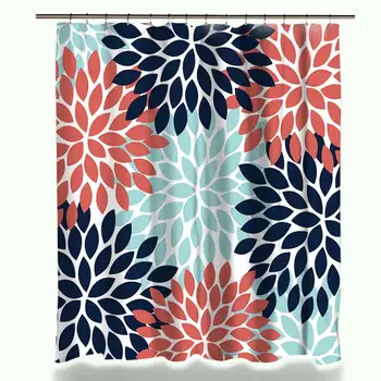 

Custom Made Picture Photo Size Shower Curtain Printing Waterproof Mildewproof Polyester Fabric Bath Curtain Set