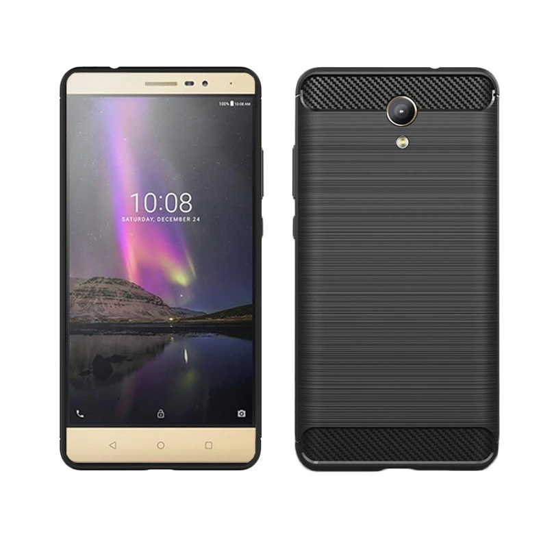 

For Lenovo PHAB2 PB2-650N PB2-650M Case 6.4 inch Carbon Fiber Rugged Armor Protective Soft TPU Back Cover Full Body Cases