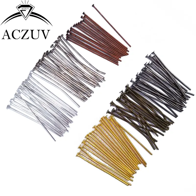 

20mm 30mm 35mm 40mm 45mm 50mm 5000piece Metal T-Shape Flat Head Pin DIY Jewelry Headpins Findings Accessories HPF001