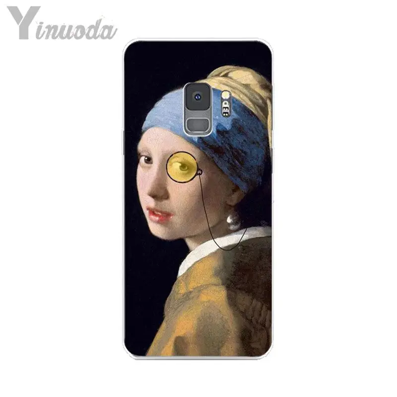 Van Gogh Mona Lisa Funny Art Girl with a pear earing