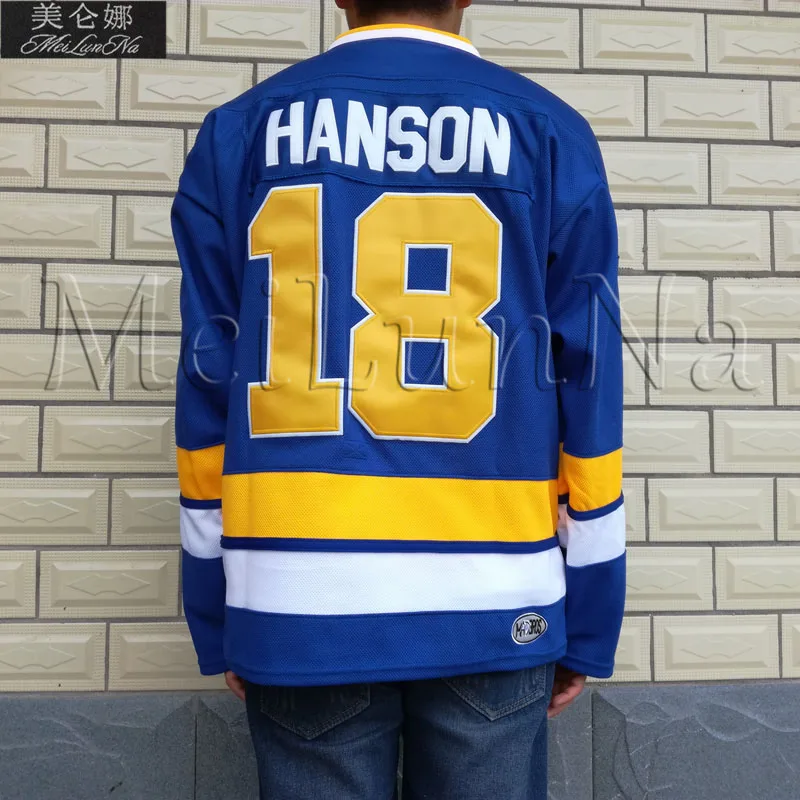 MeiLunNa воротам Charlestown РУКОВОДСТВО игровые свитеры #18 Джефф братья Hanson Джерси