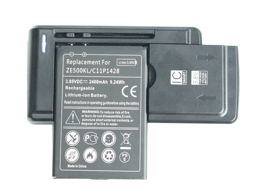 ITopZea 1x2400mAh/wh C11P1428 сменный аккумулятор + универсальное зарядное устройство для Asus
