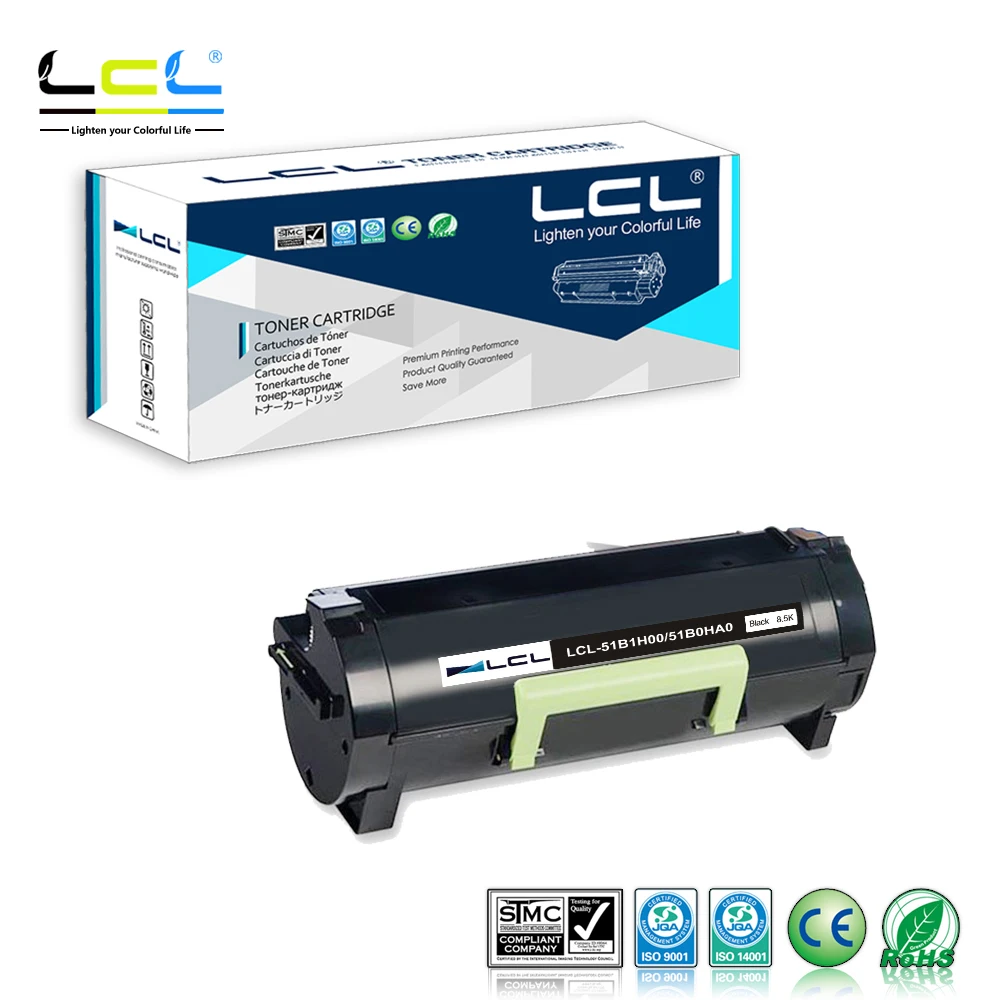 

LCL 51B1H00 51B0HA0 (1-Pack Black) Toner Cartridge Compatible for Lexmark MS417DN MS517DN MS617DN Lexmark MX417DN MX517DE