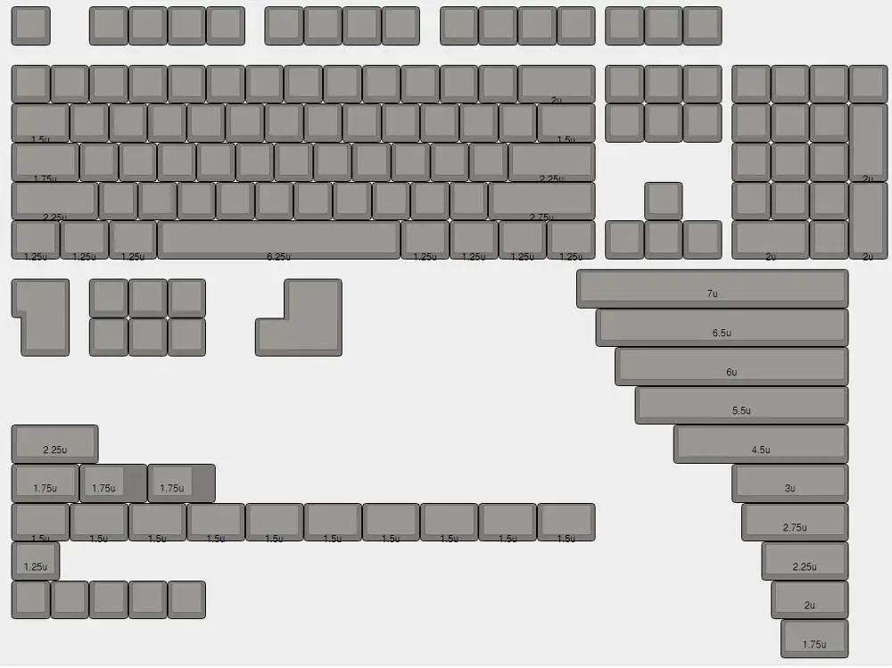 YMDK 142 XDA полный набор ключей, похожий на DSA для MX механическая клавиатура Steelseries Ergodox filco Leopold Cosair Noppoo Planck - Цвет: Dark gray