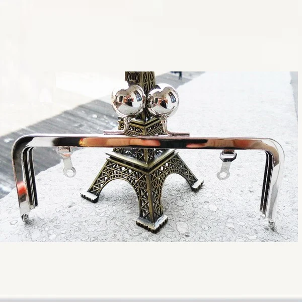 

Size 18cm X 6cm with 2cm big ball metal handbag frames frame clutch purse frame Wholesale DIY Bag Accessories Purse Frame Handle