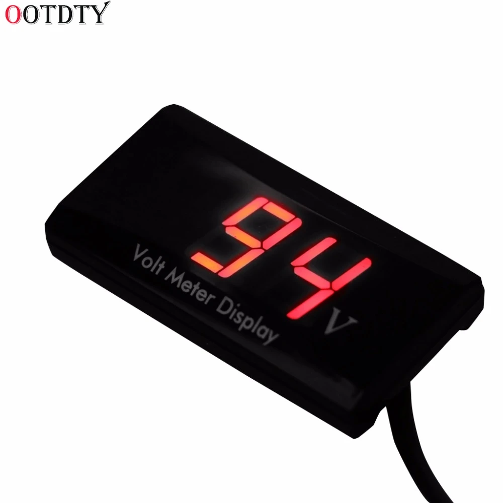 

DC 8-16V LED Digital Display Voltmeter Waterproof Voltage Meter Volt For 12V Cars Vehicles Tester Tools 3 Colors