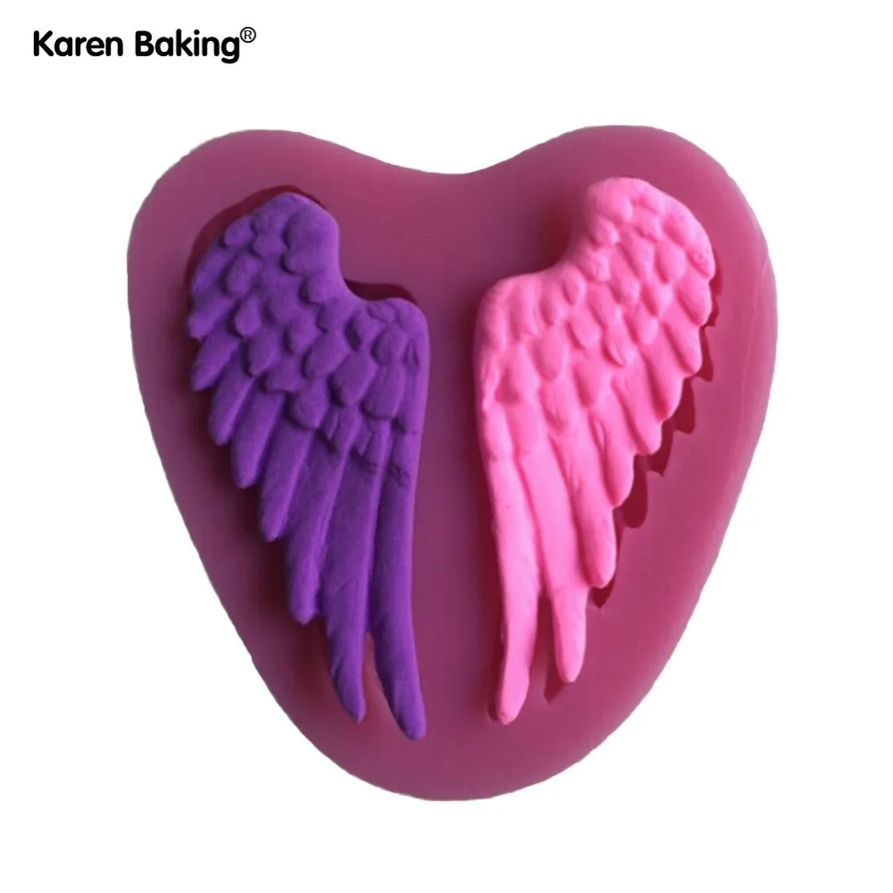 Beautiful Angel Wings Shape Silicone 3D Mold Cookware Dining Bar Non Stick Cake Decorating