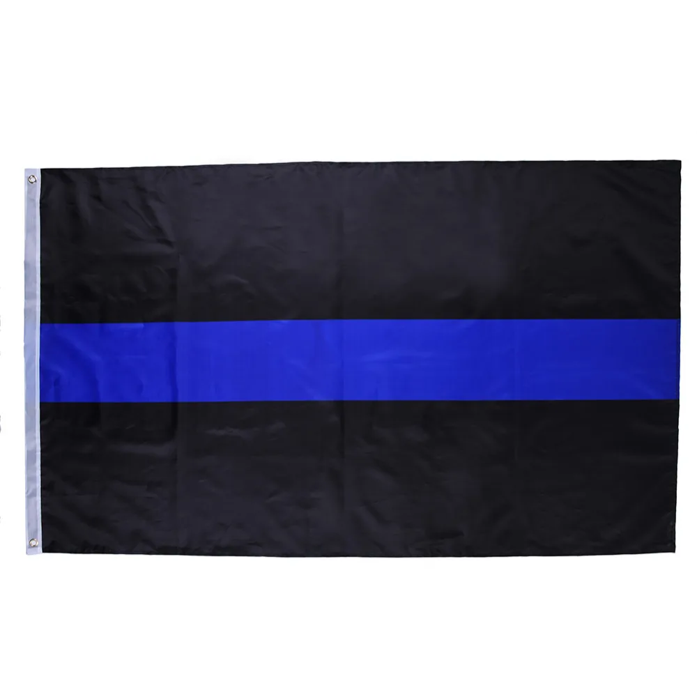 90x150cm 3x5FT Blueline United State Police Flags Thin USA Blue Line