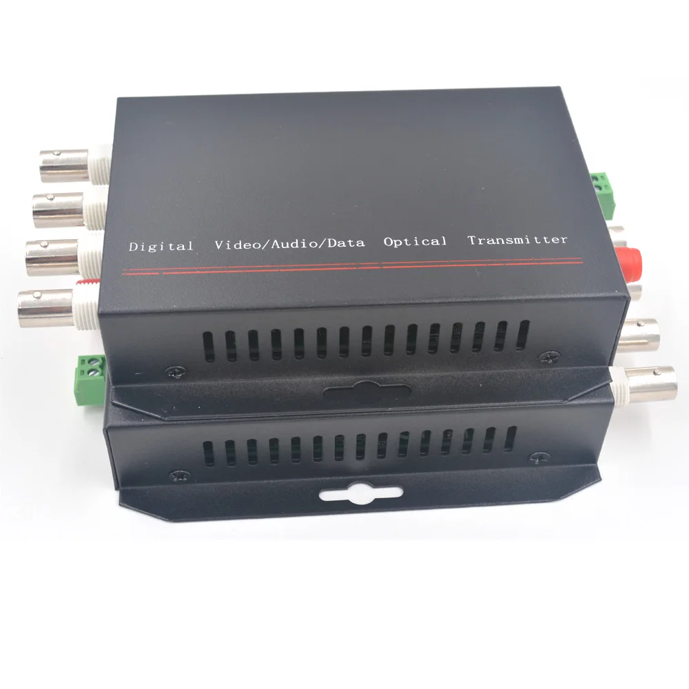  4CH Video Fiber optic Media Converter (Tx / Rx) - Multi mode 2Km Transmitter Receiver for Security  - 32841880714