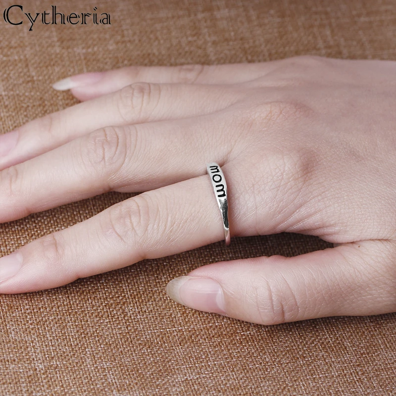 mamá para mujer, regalo para Día de la madre, anillo con estilo, tamaño 6 ~ 11, anillos de metal, anillos para madre sin selfie| Anillos| - AliExpress
