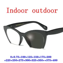 Женские кошачьи солнцезащитные фотохромные очки для чтения, прогрессивные линзы из смолы, дистанционные двойные прогрессивные многофокальные очки FML