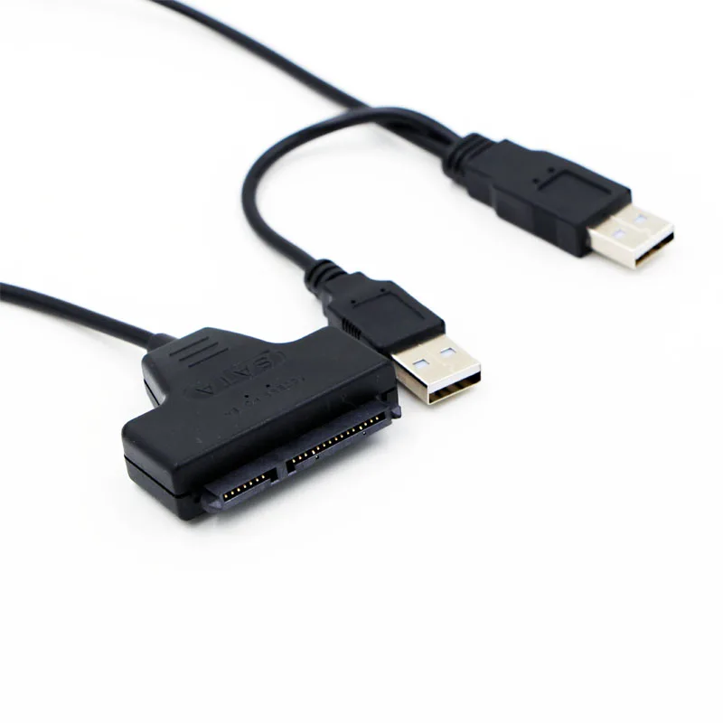

KUYiA 50PCS USB 2.0 to SATA 7+15 Pin 22 Adapter Cable For 2.5 HDD SSD Converter to Portable Hard Drive