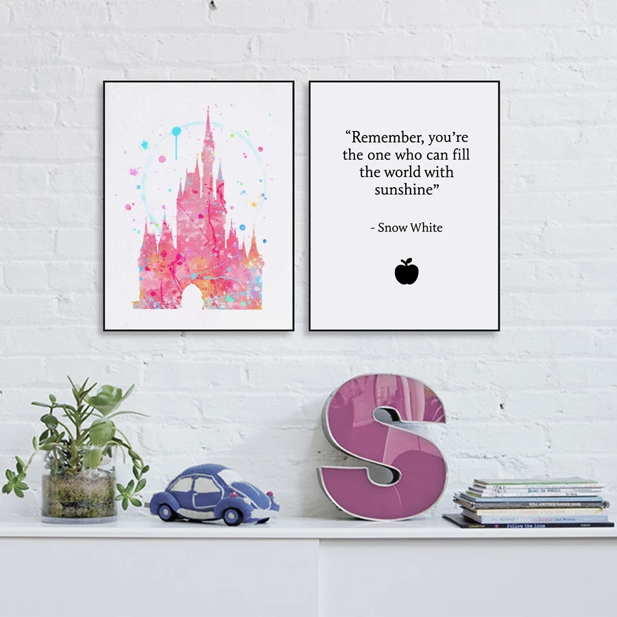 Cendrillon S Castle Toile Art Imprime Image Chambre De Fille Decor