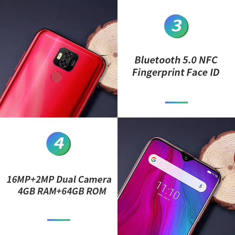 Ulefone Power 6 смартфон с 5 дюймовым дисплеем восьмиядерным процессором Helio P35 ОЗУ 4 Гб
