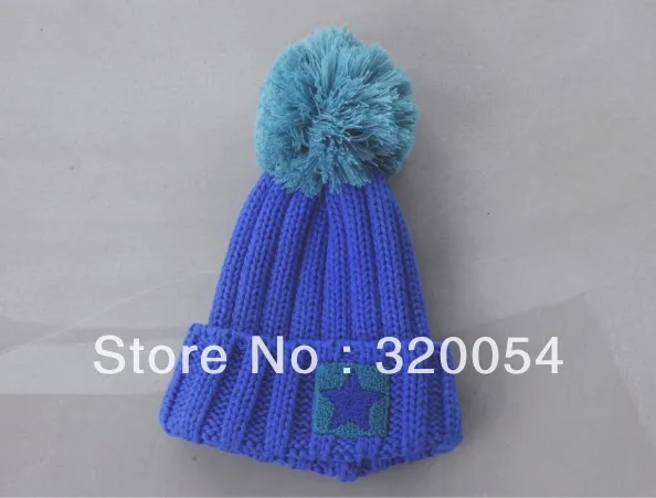 1 шт.) новая 2013 вязаная шапка мужская и женская модная зимняя теплая шляпа пентаграмма шляпа с загнутыми краями 4 цвета
