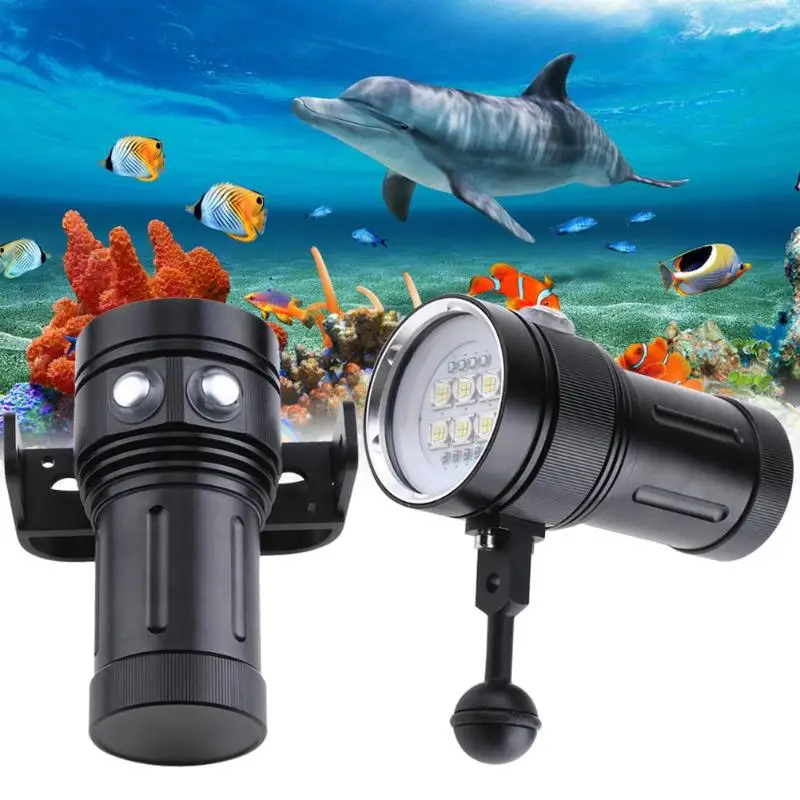 

14LED UV Underwater Photography Video Fill Light Scuba Diving Flashlight Waterproof Tactical led Lantern lamp Outdoor Tools