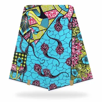 

ESEWING Ankara African Wax Print Fabric 100% Cotton 6 Yards for Sewing wax dress Ghana Nigeria Wax Fabric 071109