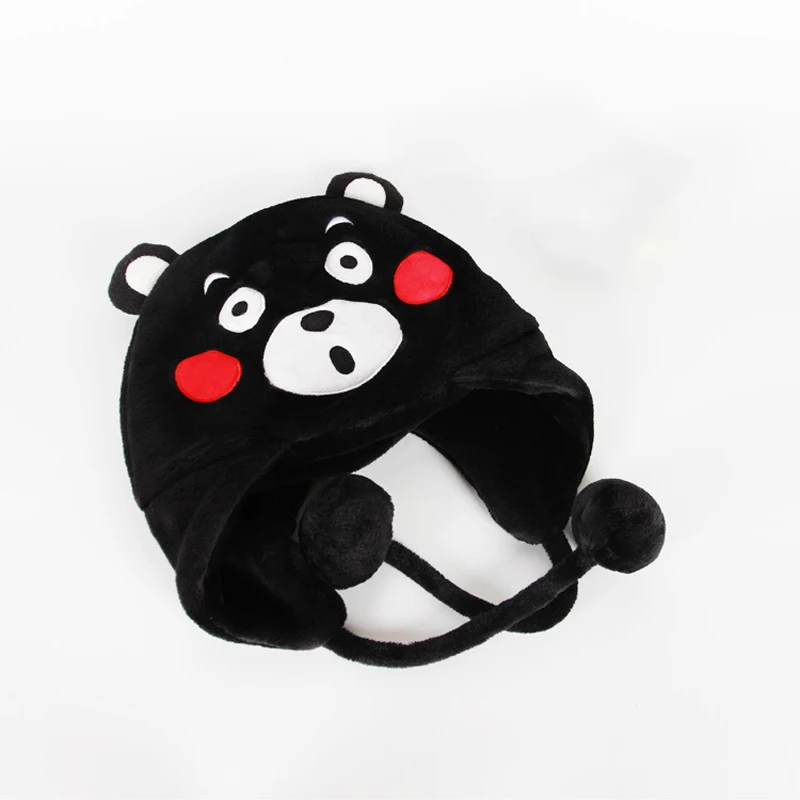 Дизайнерская плюшевая зимняя теплая Милая шапка Kumamon с медведем для мужчин и