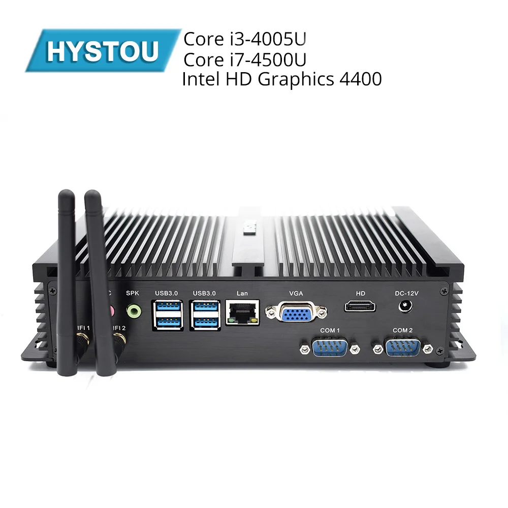 Hystou core i3 4005U mini pc windows 10 pro core i7 4500u безвентиляторный промышленный дизайн карман ПК мини-компьютер для Linux ТВ-приставка ноутбуки