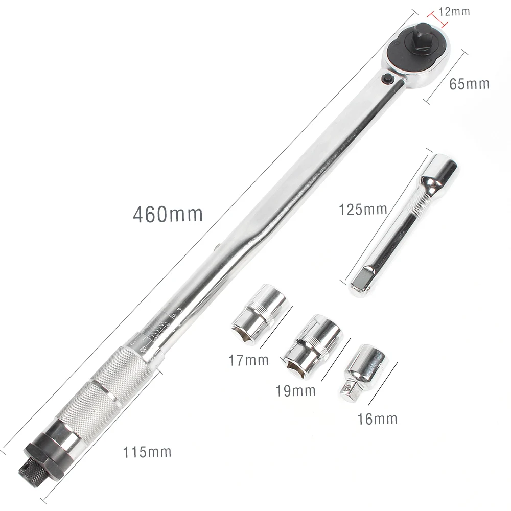 1pc 1/2" Adjustable Torque Wrench Universal Torque Spanner Hand Tool