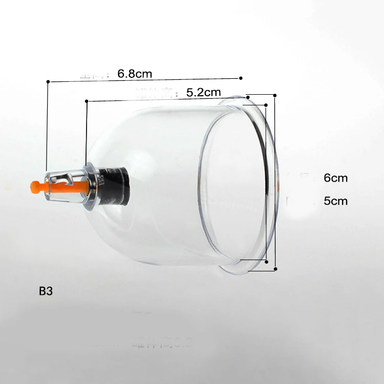10 шт. B1/B2/B3/B4/B6 акупунктурные вакуумные банки для вакуумного массажа смешанный размер чашки набор