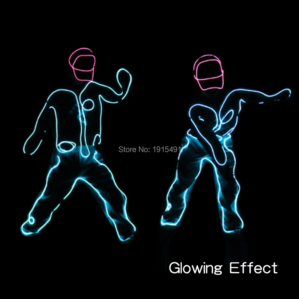 EL холодный свет хип-хоп светящиеся костюм Мода Вечеринка аксессуар фестиваль Вечерние огни загораются ночной клуб мигающий одежда