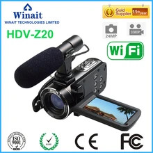 DHL Free Ship HDV-Z20 24Mp Wifi 1080P Full HD Digital Video Camera Camcorder with Remote Wide Angle Lens and Hot Shoe 3″ Touch
