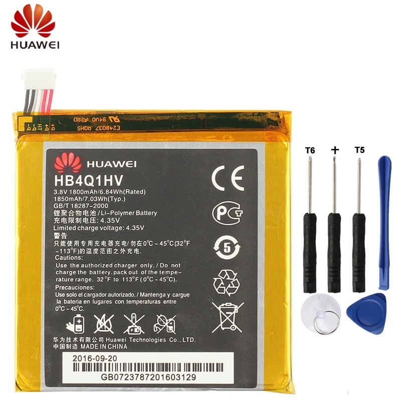 

HuaWei Original HB4Q1HV Battery For Huawei U9200 U9500 U9009 T9200 Ascend D1 P1 Genuine Replacement Phone Battery 1850mAh
