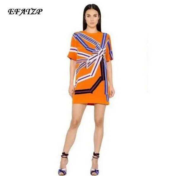 orange designer dress