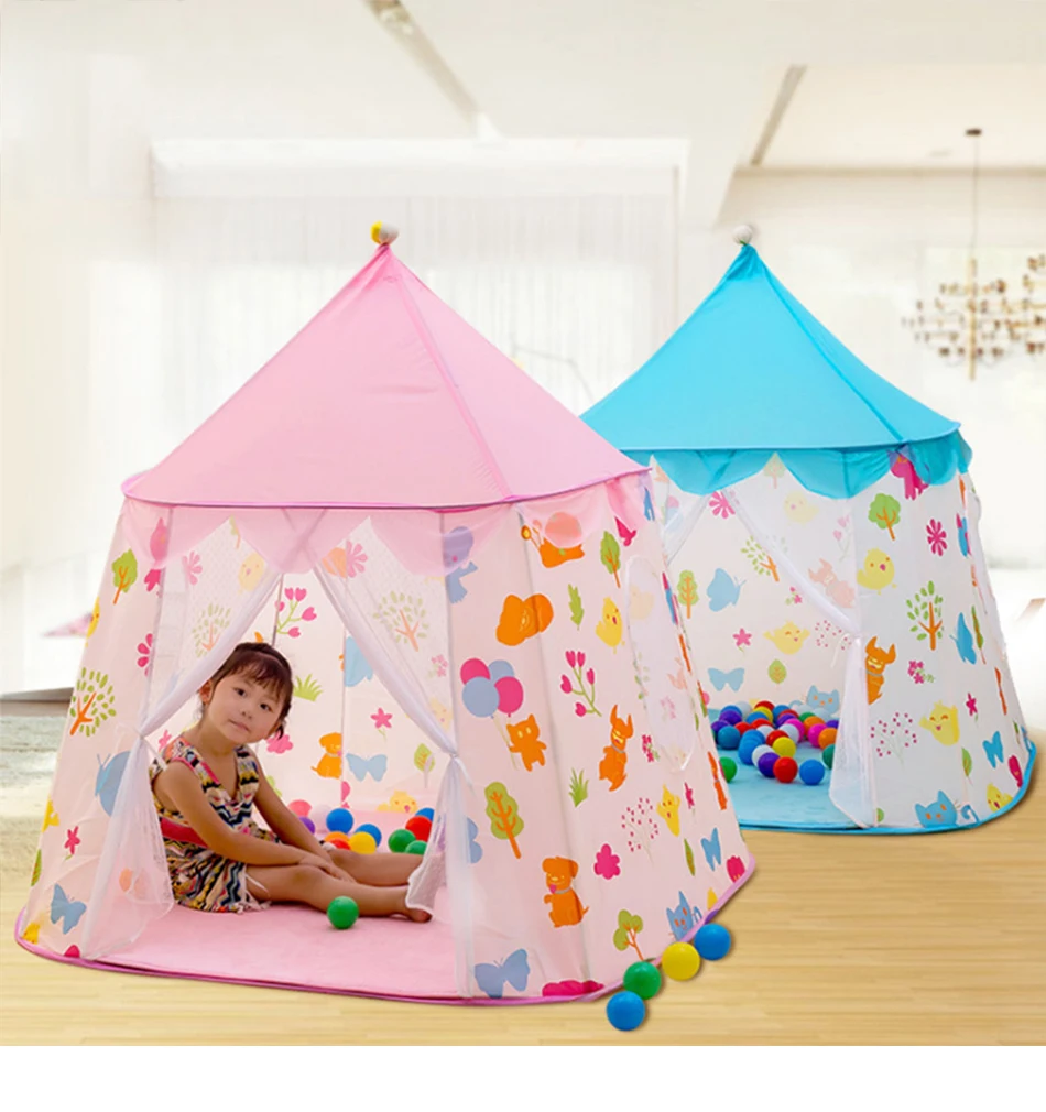 Портативная детская палатка принцессы, для сухого бассейна, для помещений, Вигвама, палатка для дома, для детей, Детский игровой домик, Tipi Enfant, игровой домик, Tenda Infantil