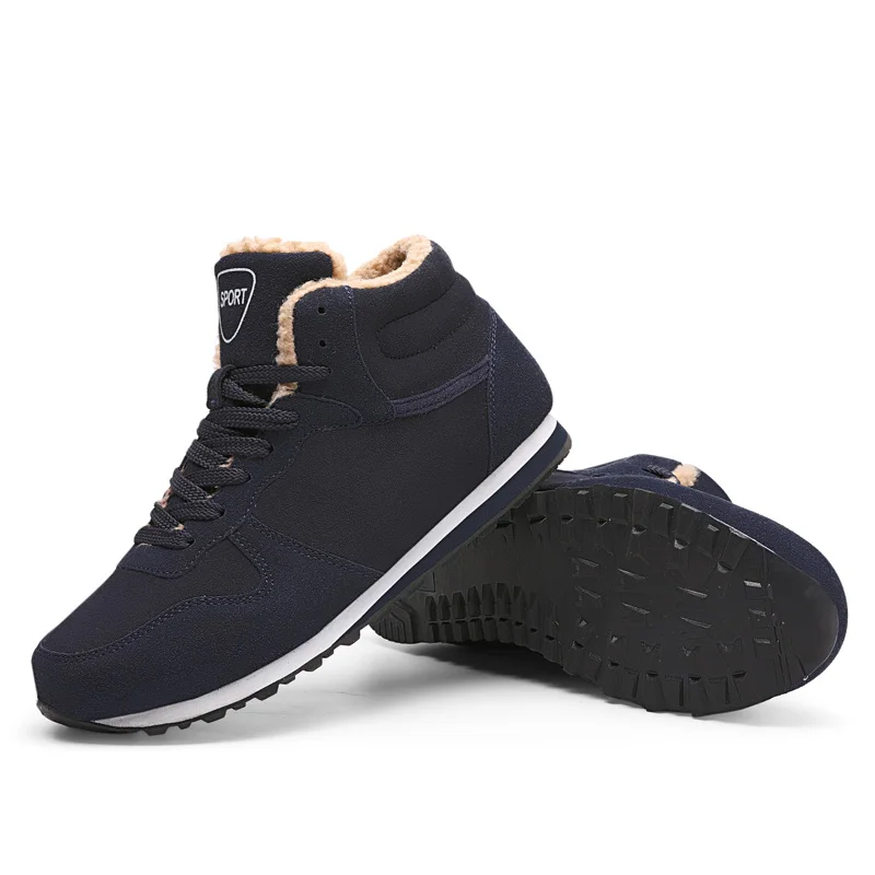

running shoes for men Winter High Top Shoes sneaker Keep Warm Retro Cotton Shoes Lovers Sport Boots Adult Plus Size 39-46