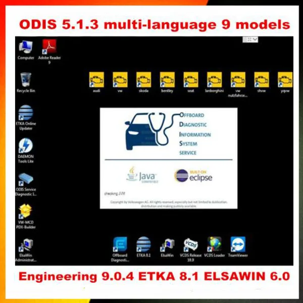 

Vas 5054A Odis 5.13 Software with Engineer 9.04 EKA 8 and Elawin 5.3 VASPC 19.01FVAG ODIS 5.0.4 360GB SSD Support online login