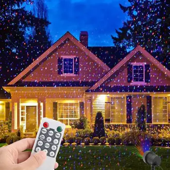 

Outdoor Projector Lamp RGB Star Static Light for Garden Lawn with RF Remote Control 100-240V Projector Static Light