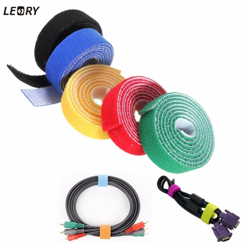 

Hot Universal 100*20mm Fahsion Magic PC TV Computer Wire Cable Ties Organizer Maker Holder Management Straps Magical Tape Tools