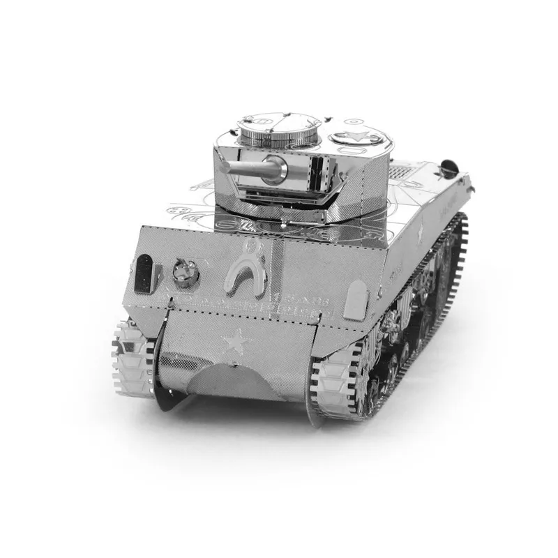 Ww2 M4 Sherman Средний Танк Мира Весело 3d Металл Diy Стали Масштаба Миниатюрные Модели