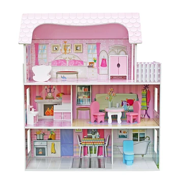 

Pretend Play Furniture Toys Wooden Dollhouse Furniture Miniature Toy Set Doll House Toys for Children Kids Toy
