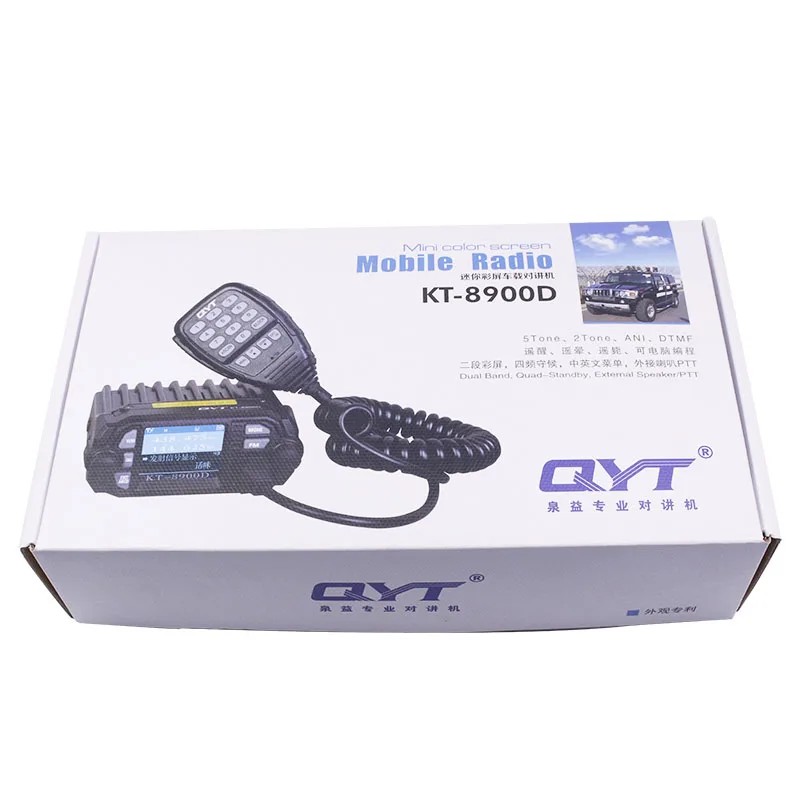 QYT KT 8900D 25 Вт автомобильная двухсторонняя радиостанция с кабелем