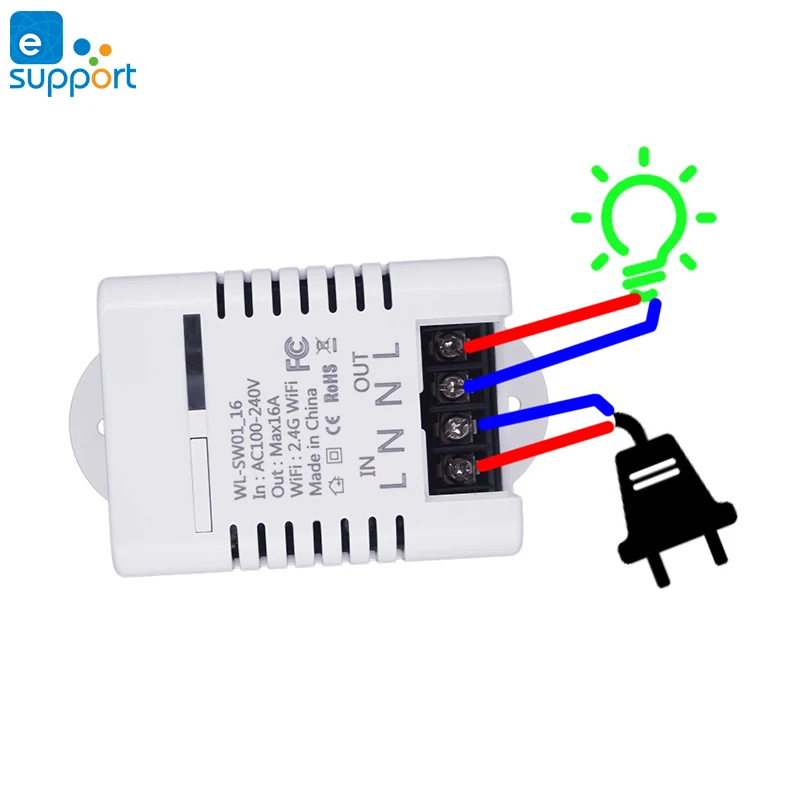 

eWeLink Wifi Smart Switch Relay 10A 16A Wireless Remote Control Works With Alexa Google Home Mini IFTTT Smart Home Automation