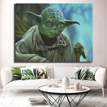 

Star Yoda Poster Wars Painting on Canvas Bedroom Wall Art Oil Printing Decoration Pictures Home Decor