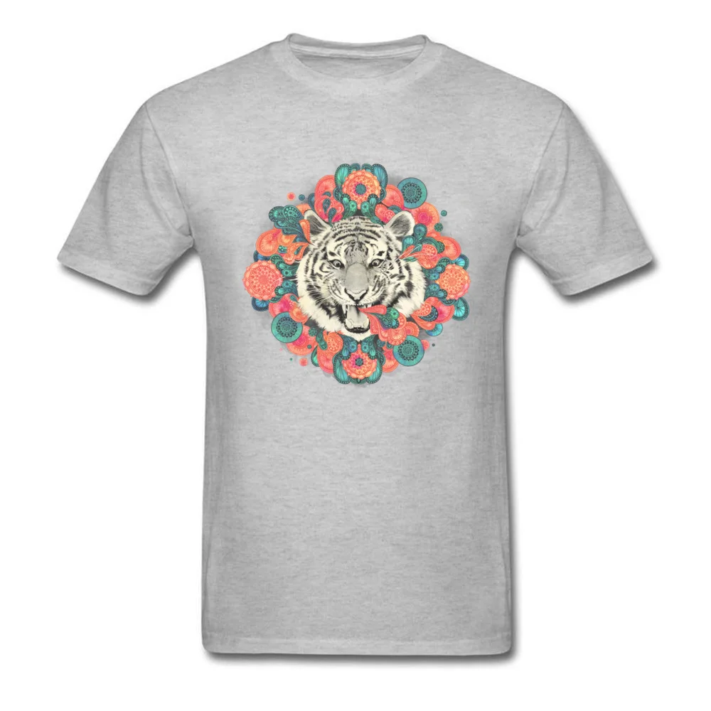 Tops T Shirt bengal mandala Summer Newest Casual Short Sleeve All Cotton Round Collar Boy T-Shirt Casual Tee Shirts bengal mandala grey
