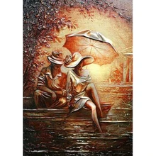 5D полный квадратный Круглый Алмаз живопись на заказ абстрактная пара вышивка мозаикой из стразов украшение картина спальня Искусство TT761