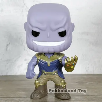 

Avengers Infinity War Toys Thanos with Gauntlet Glove Bobble Head Action Figure Marvel PVC Model Toy Car Decoration