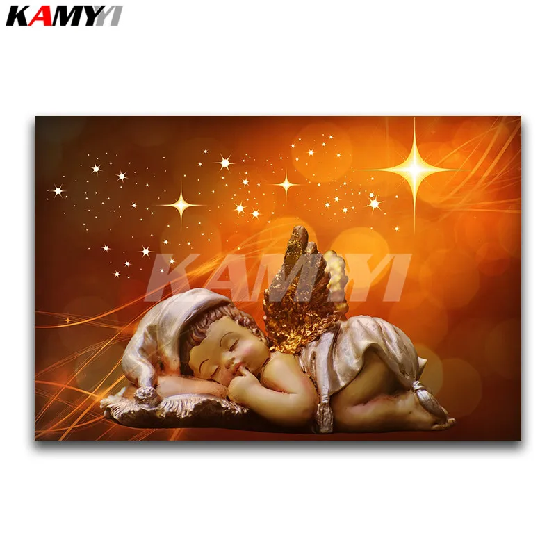 DIY 3D Diamond painting people Full Round Diamond mosaic Angel baby Full Square Diamond embroidery Cross stitch sleeping_