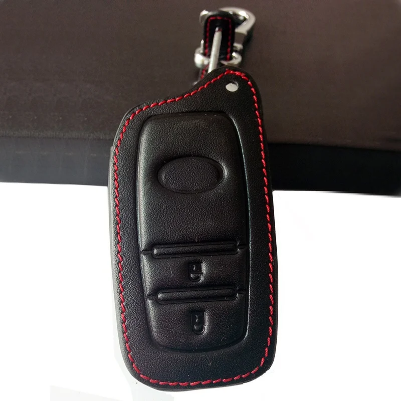 

New Leather Car Key Covers Case Set Holder for Toyota 86 Hilux 2016 Innova ZELAS Fortuner With Logo Car Key Case Key Chain Key
