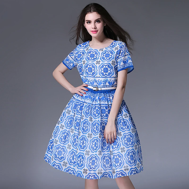 2016 New Summer Fashion Vestidos Womens Dress Slim Thin Short Sleeve