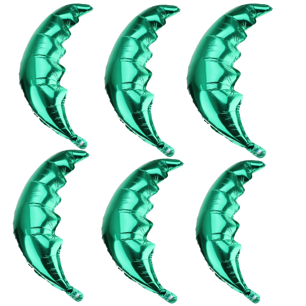 6Pcs Palm Tree Leaf Dark Green Hawaiian Beach Party Balloon Wedding Decor