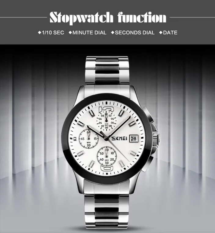 SKMEI Brand Men Dress Watches Top Brand Luxury Multifunction Sports Quartz Watch Waterproof Clock Men Relogio Masculino