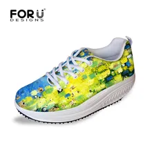 FORUDESIGNS/Женская обувь на плоской платформе; визуально увеличивающая рост женская обувь для похудения; дышащая повседневная обувь на шнуровке;