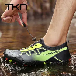 TKN Мужская Уличная обувь для плавания для взрослых Аква плоская мягкая морская обувь Мужская дышащая обувь для подводного плавания