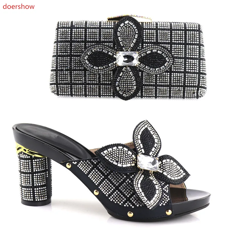 Mode Avec Ensemble Nigérien Africaine Doershow Parti Argent Italien Robe 30 Ensemble Assorti Noir Et Hv1 Chaussures Sac dqvqBO